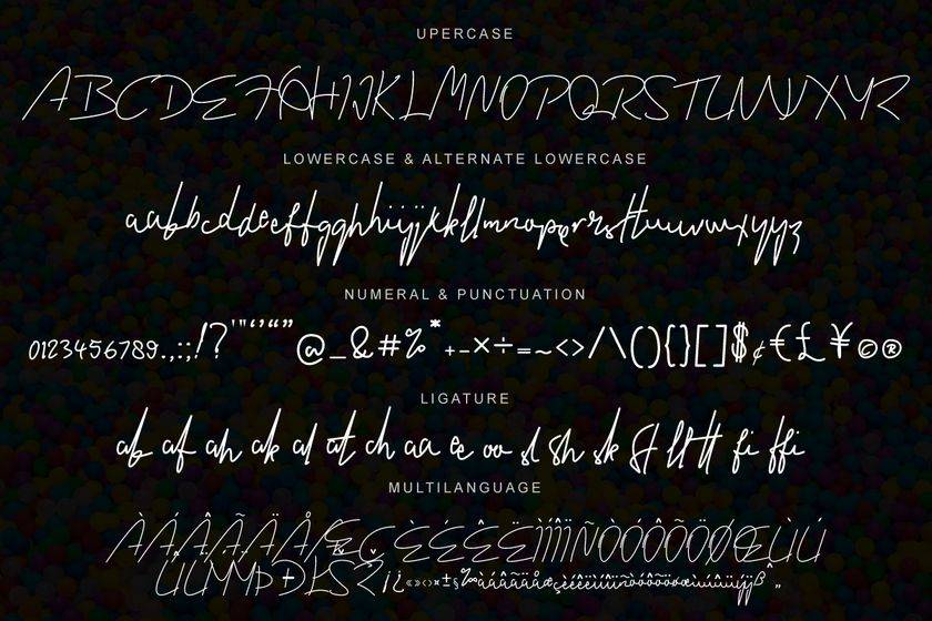 Childish Signature Font sample