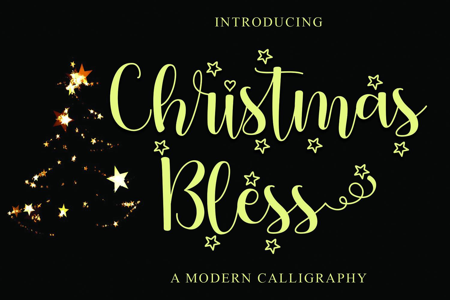 Christmas Bless Font sample