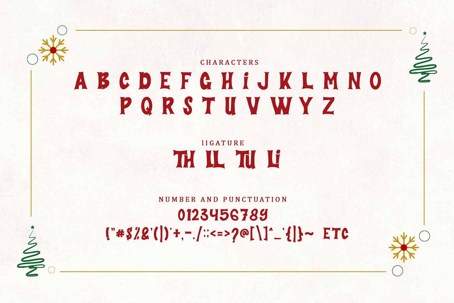 Christmas Come Font sample