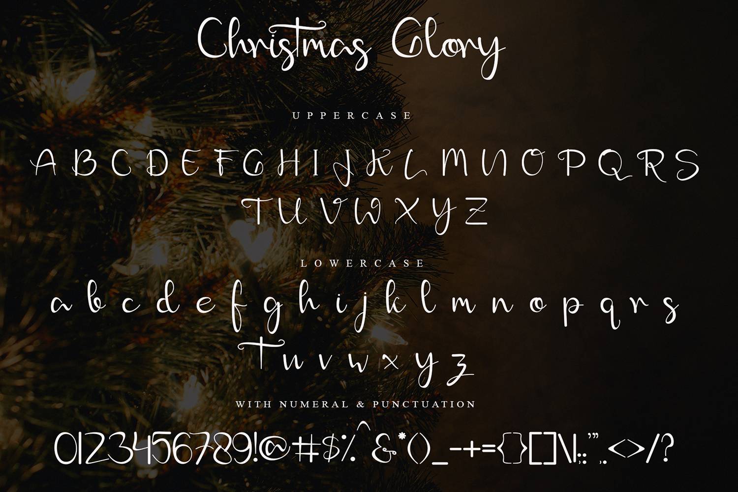 Christmas Glory Font sample