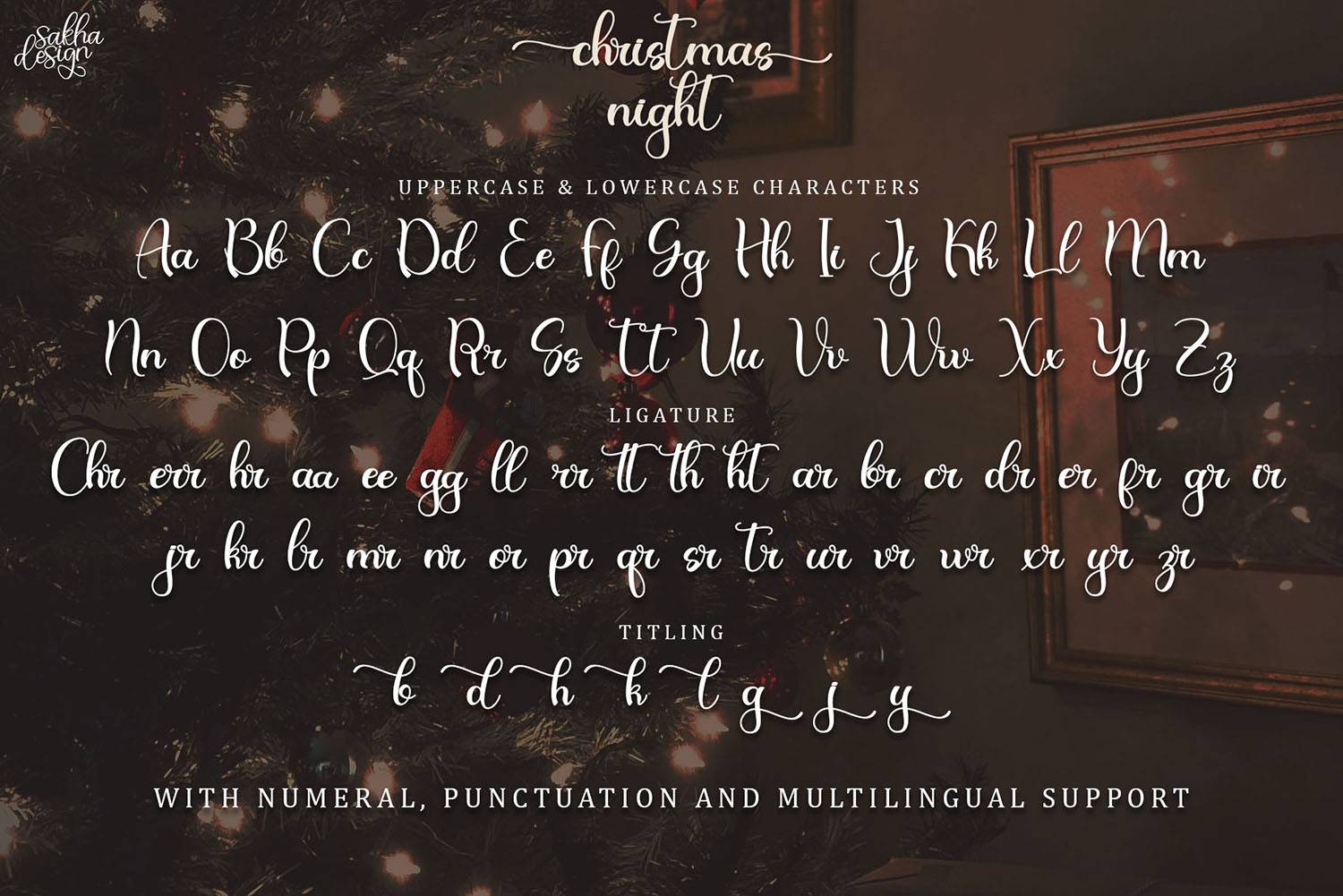 Christmas Night Font sample