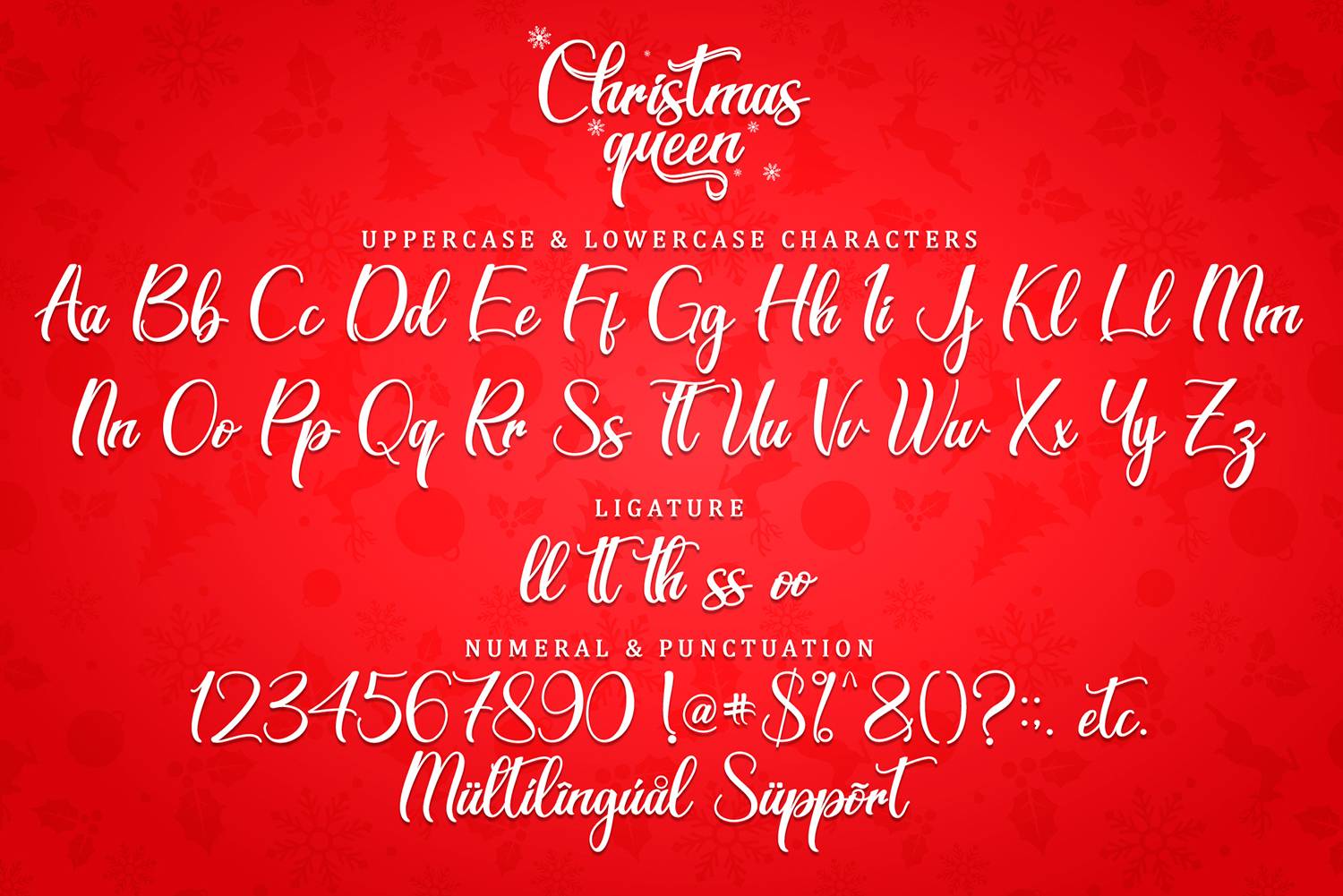 Christmas Queen Font sample