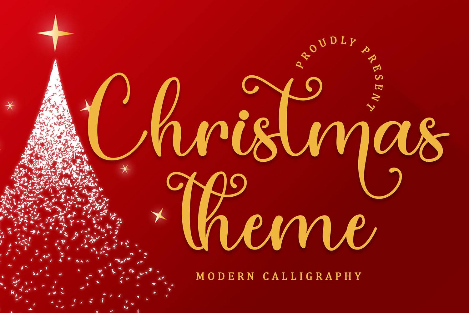 Christmas Theme Font sample