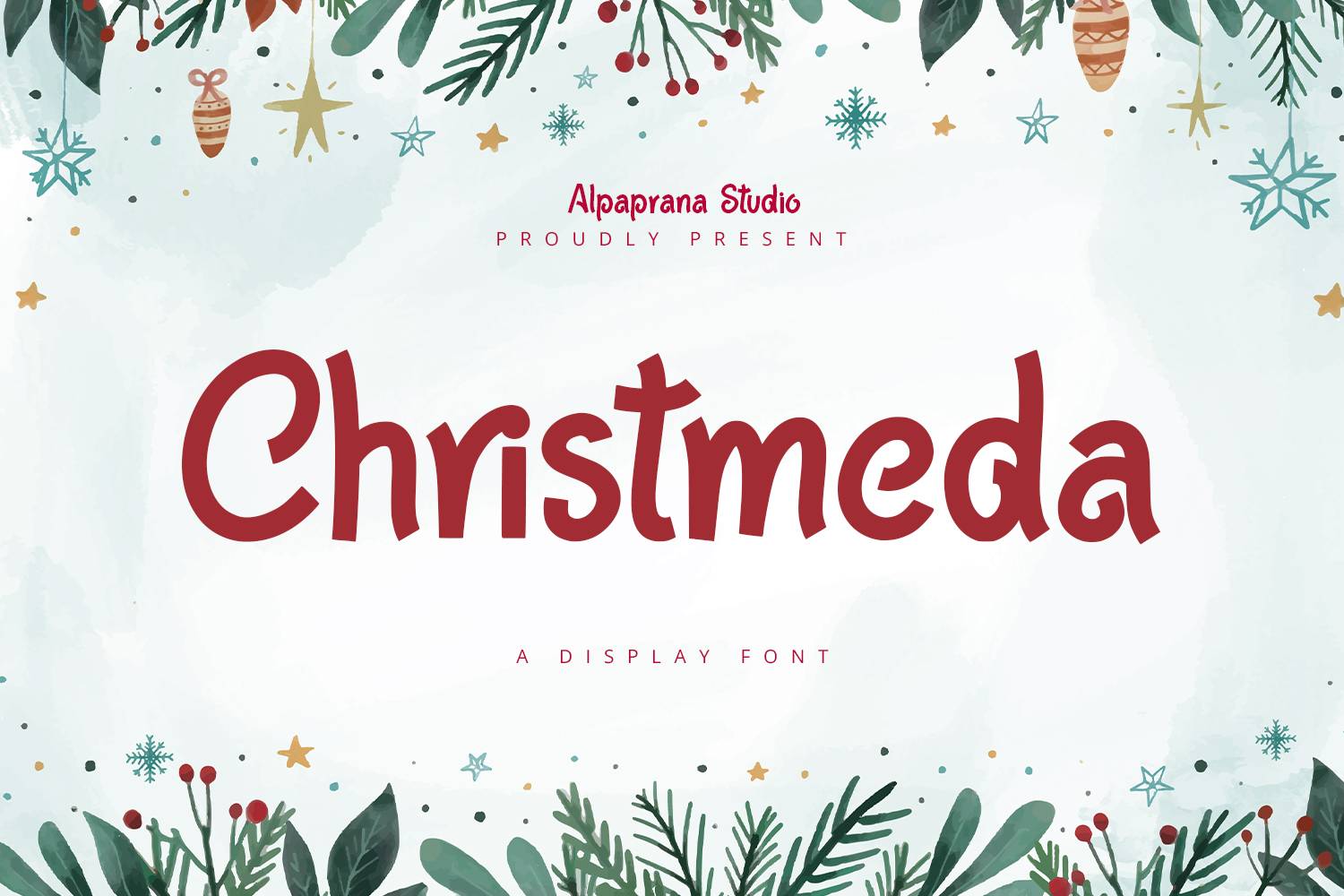 Christmeda Font sample