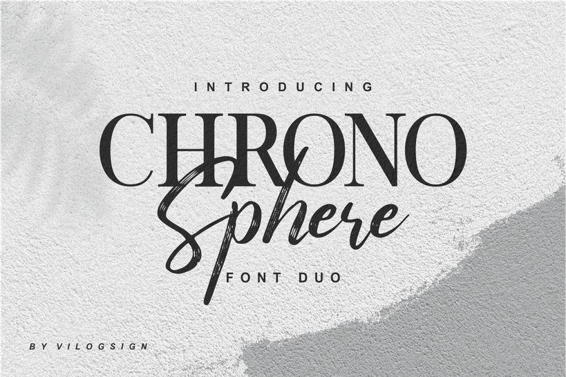 Chrono Sphere Font Duo sample