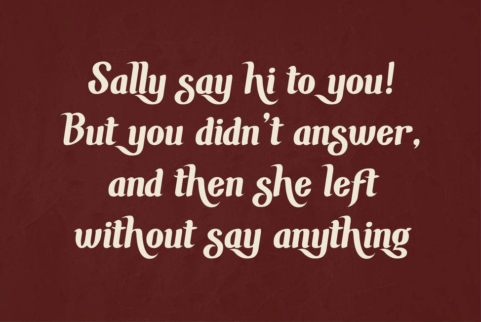 Chunky Wally Font sample