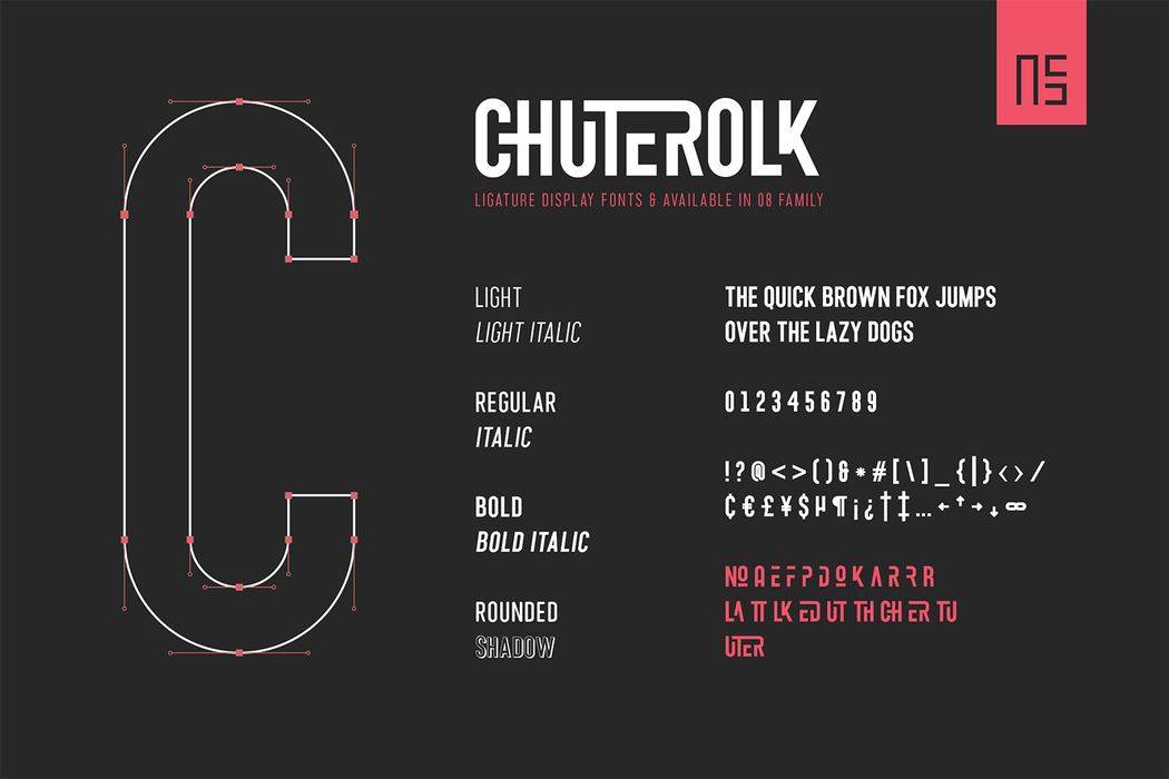 Chuterolk Font sample