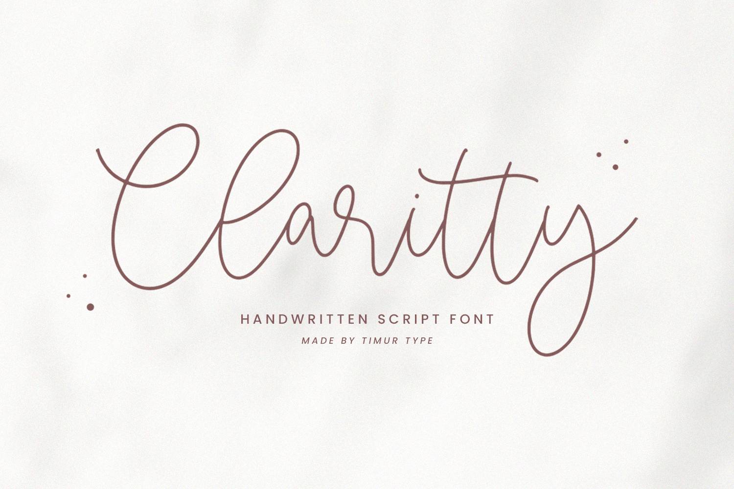 Claritty Font sample