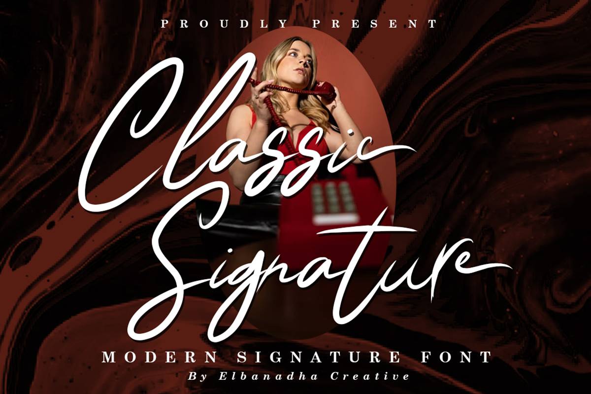 Classic Signature Font sample