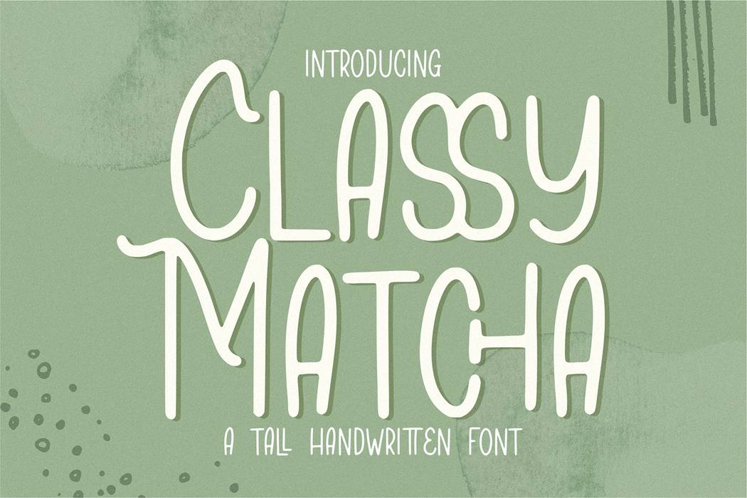 Classy Matcha Font sample