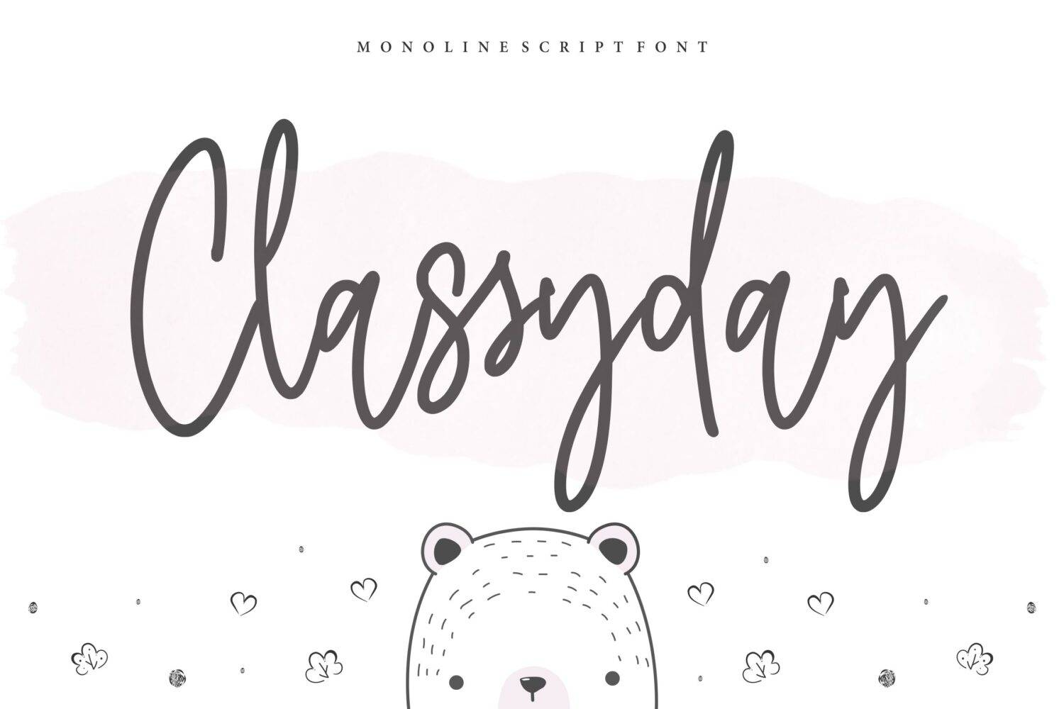 Classyday Monoline Script Font sample