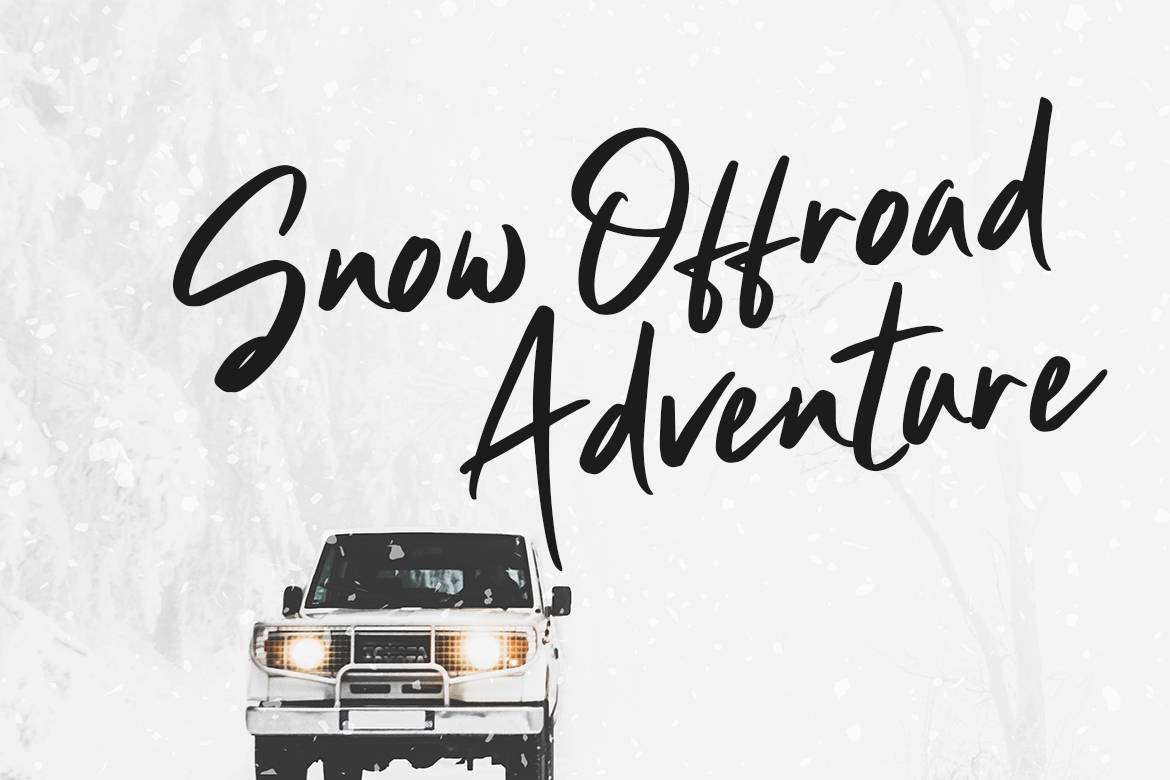 Clattering Brush Typeface sample