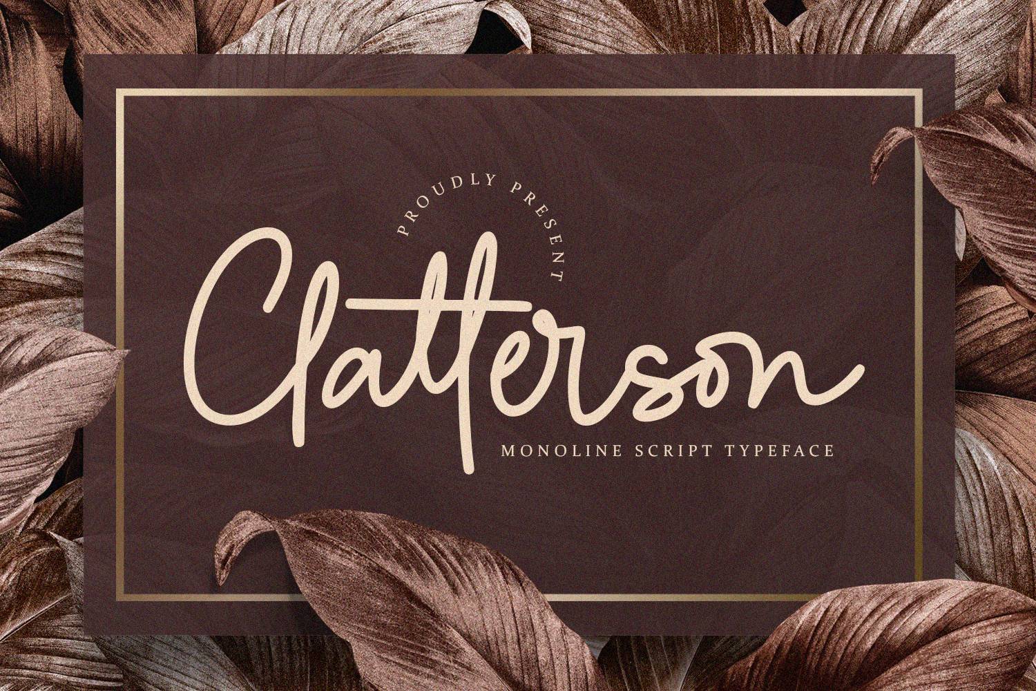 Clatterson Font sample
