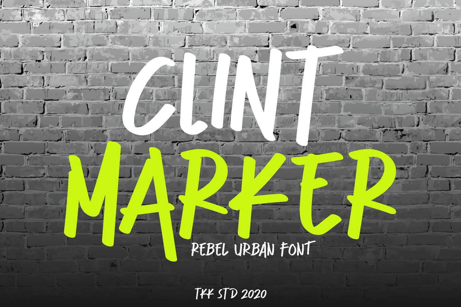 Clint Marker Font sample