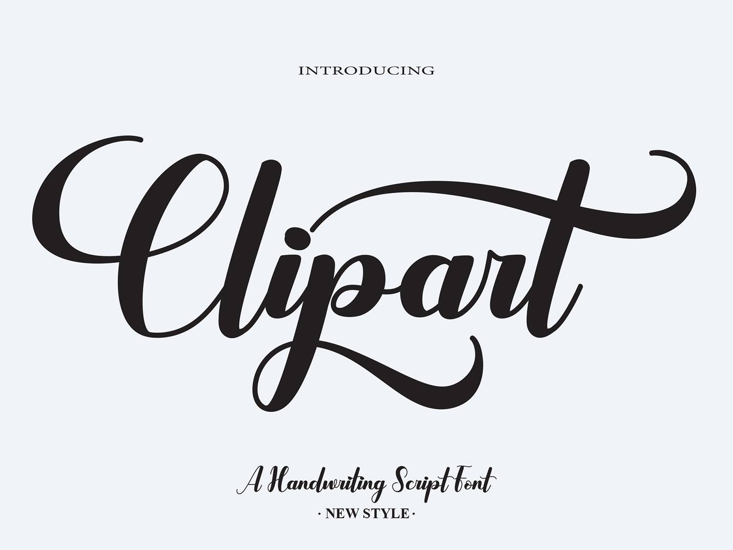 Clipart Font sample