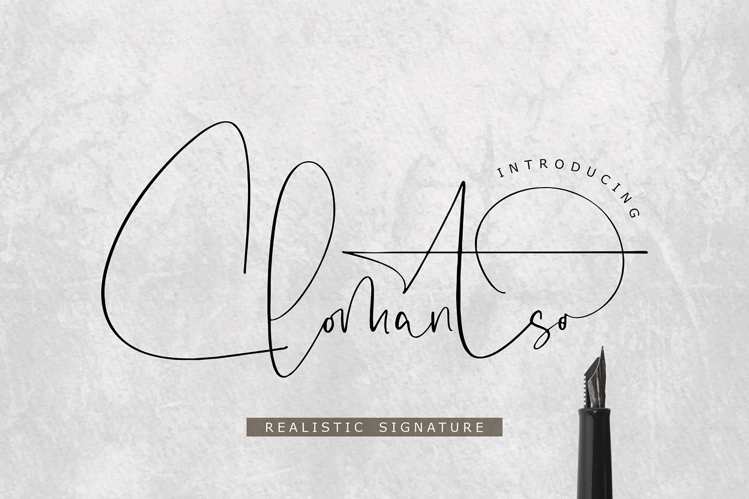 Clomantso Font sample