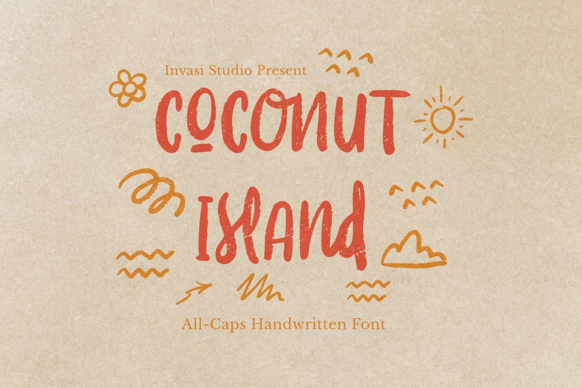Coconut Island Font sample