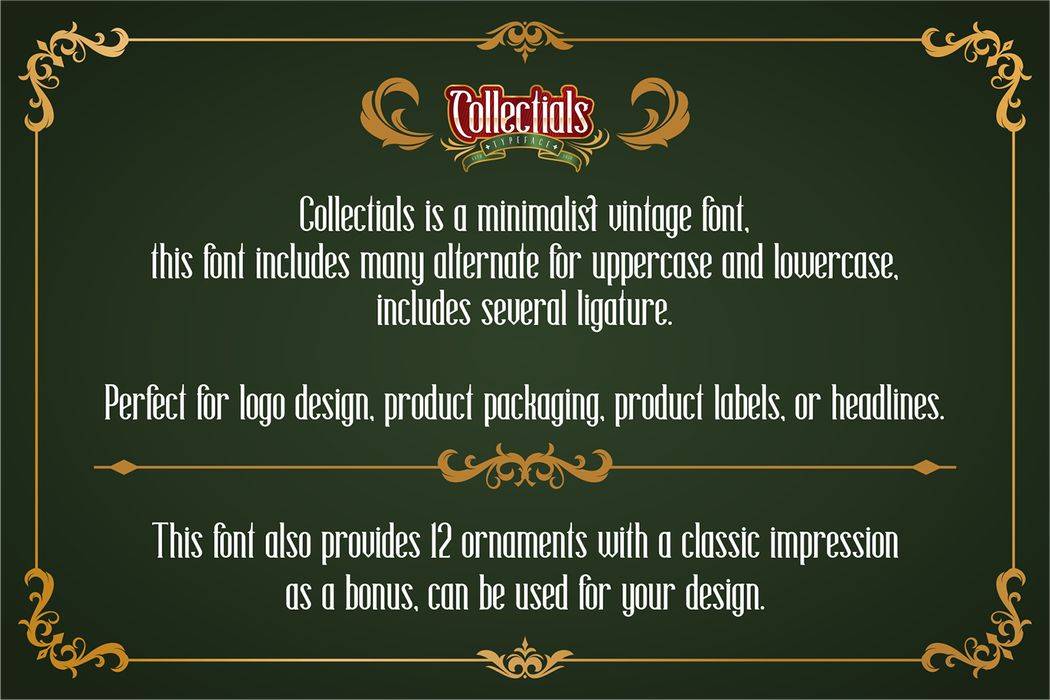 Collectials Classic Font sample