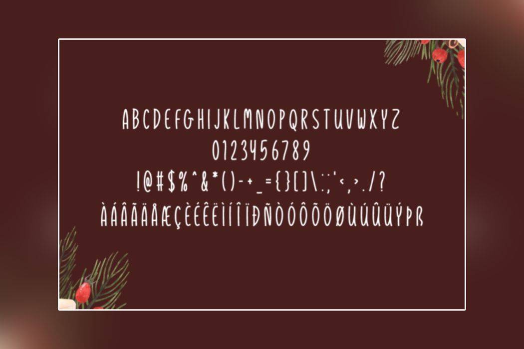 Comfy Christmas Font sample