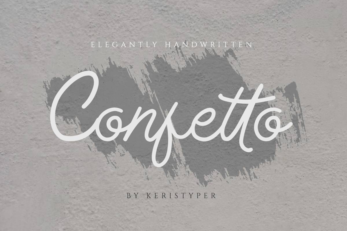 Confetto Font sample