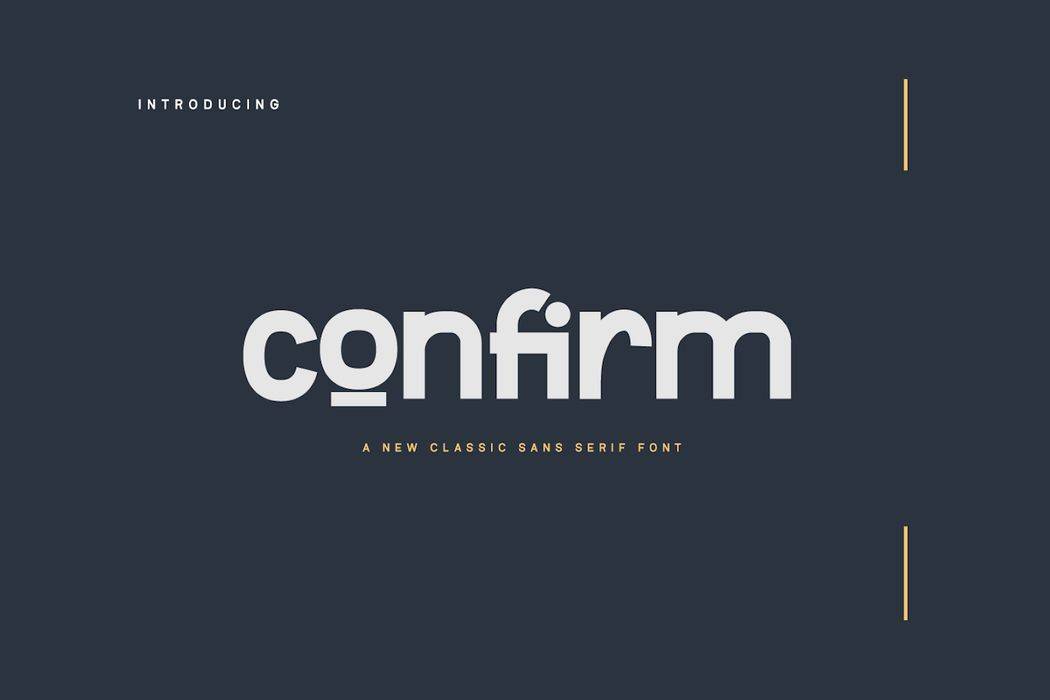 Confirm Font sample