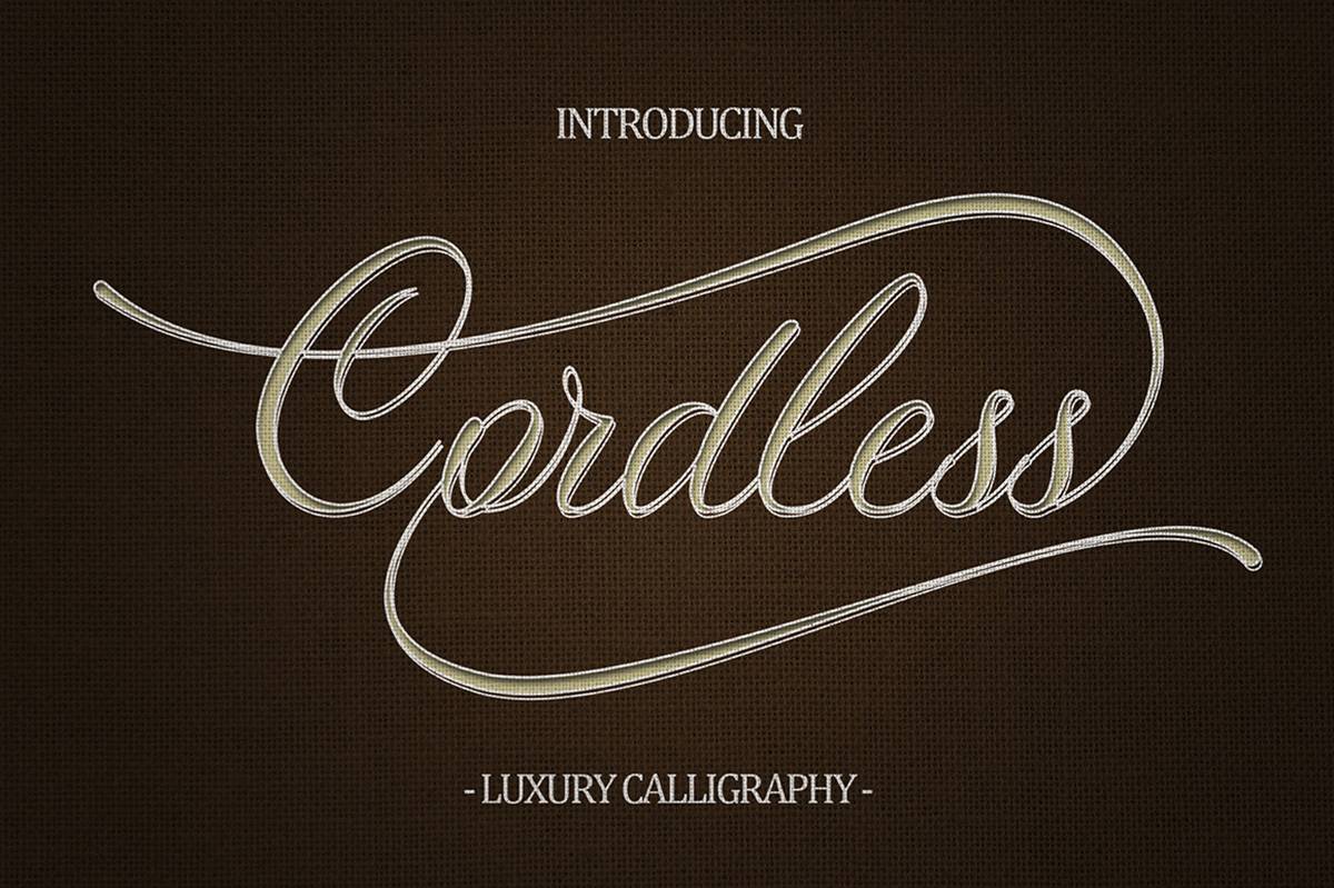 Cordless Font sample