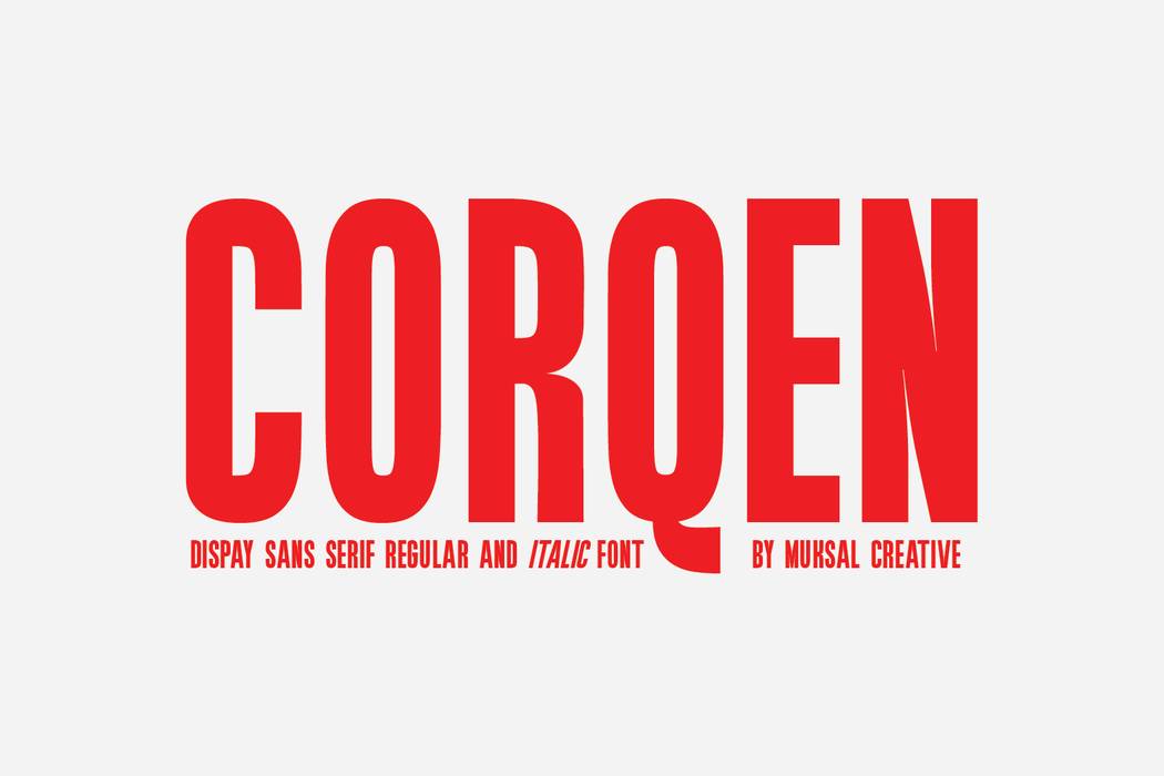 Corqen Font sample