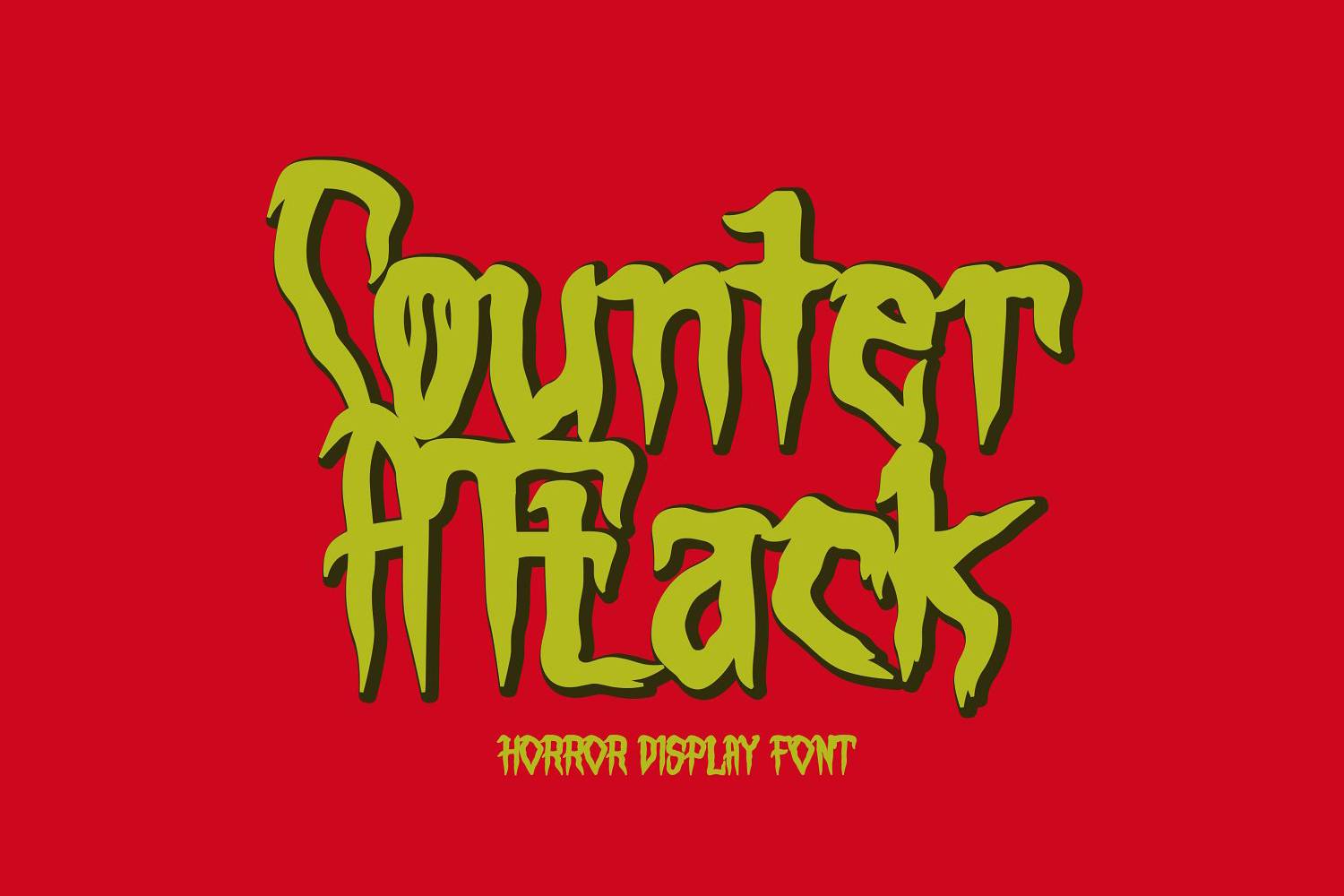 Counter Attack Font sample