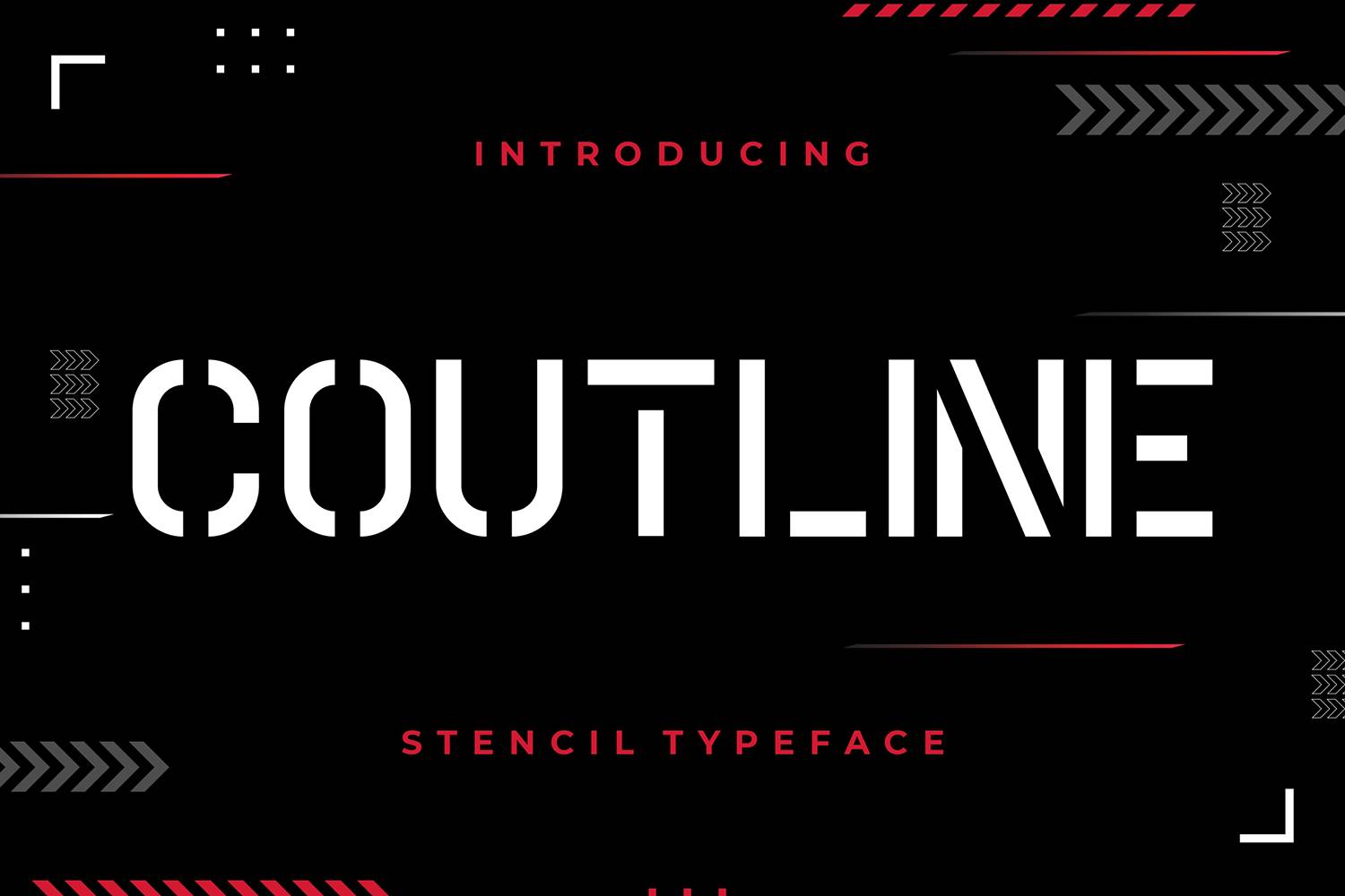 Coutline Font sample