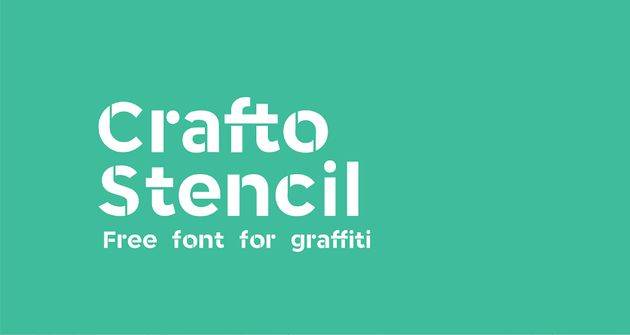 Crafto Stencil Typeface sample