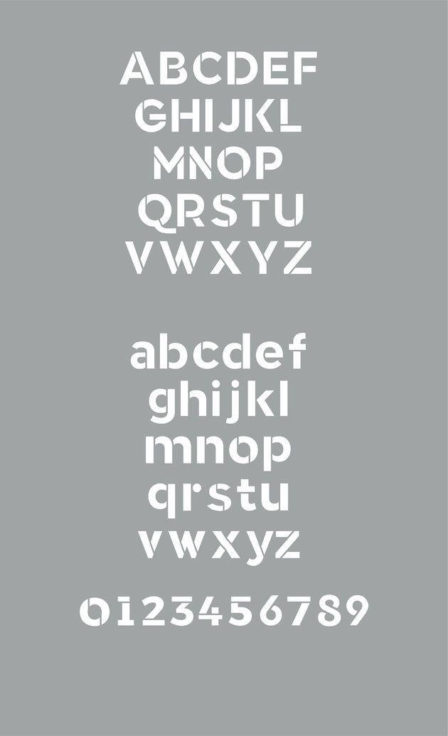 Crafto Stencil Typeface sample
