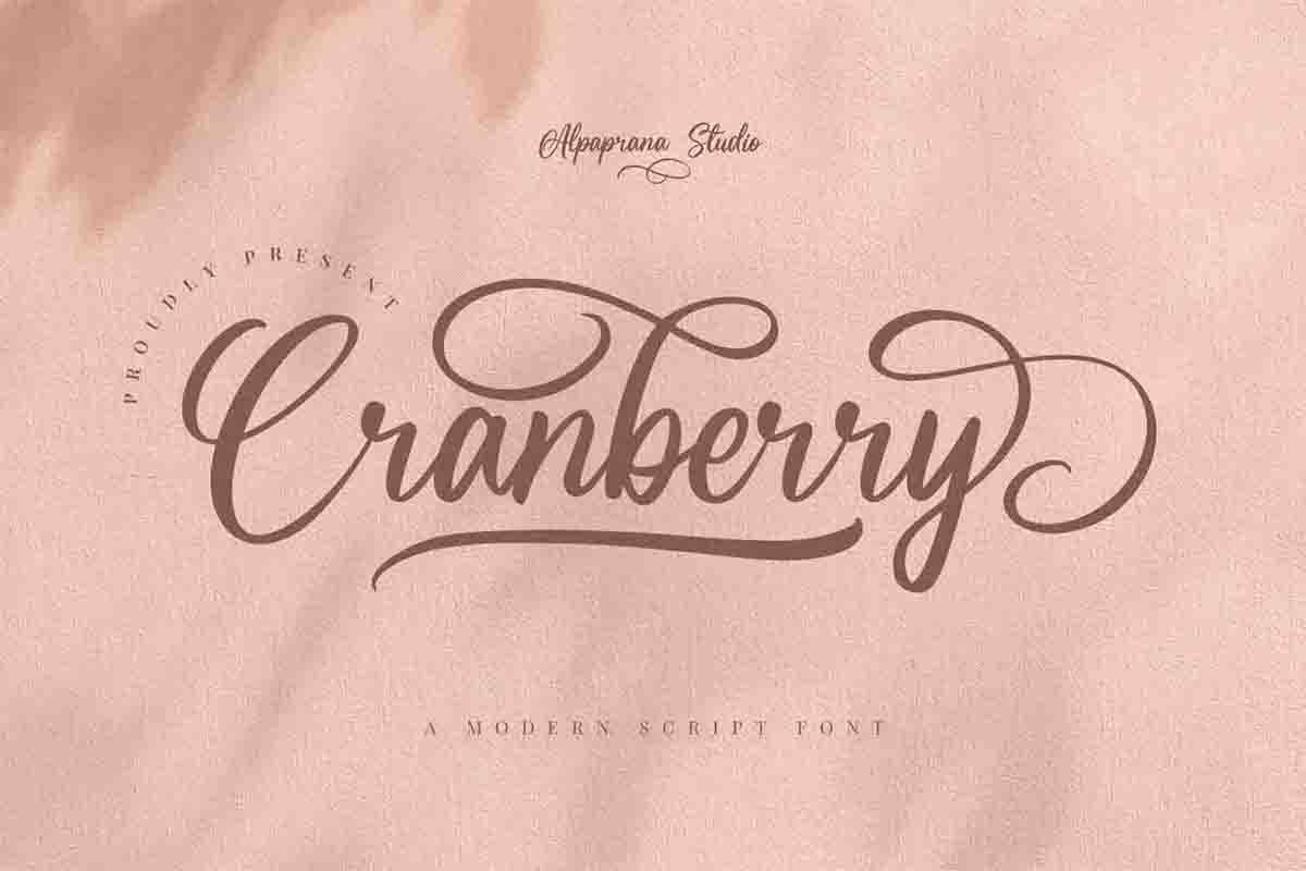 Cranberry Font sample