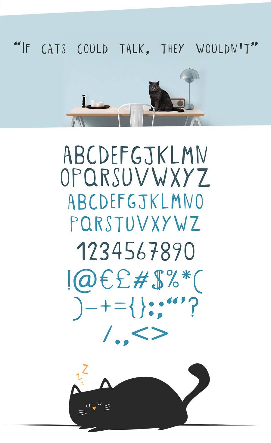 Crazy Cat Lady Font sample