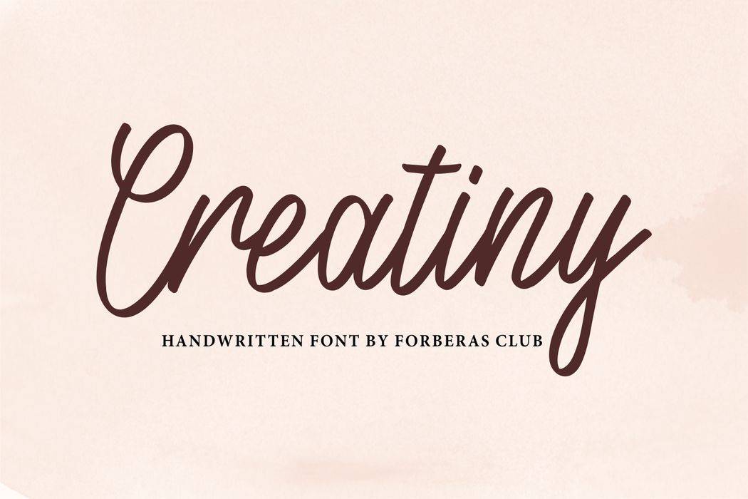Creatiny Font sample