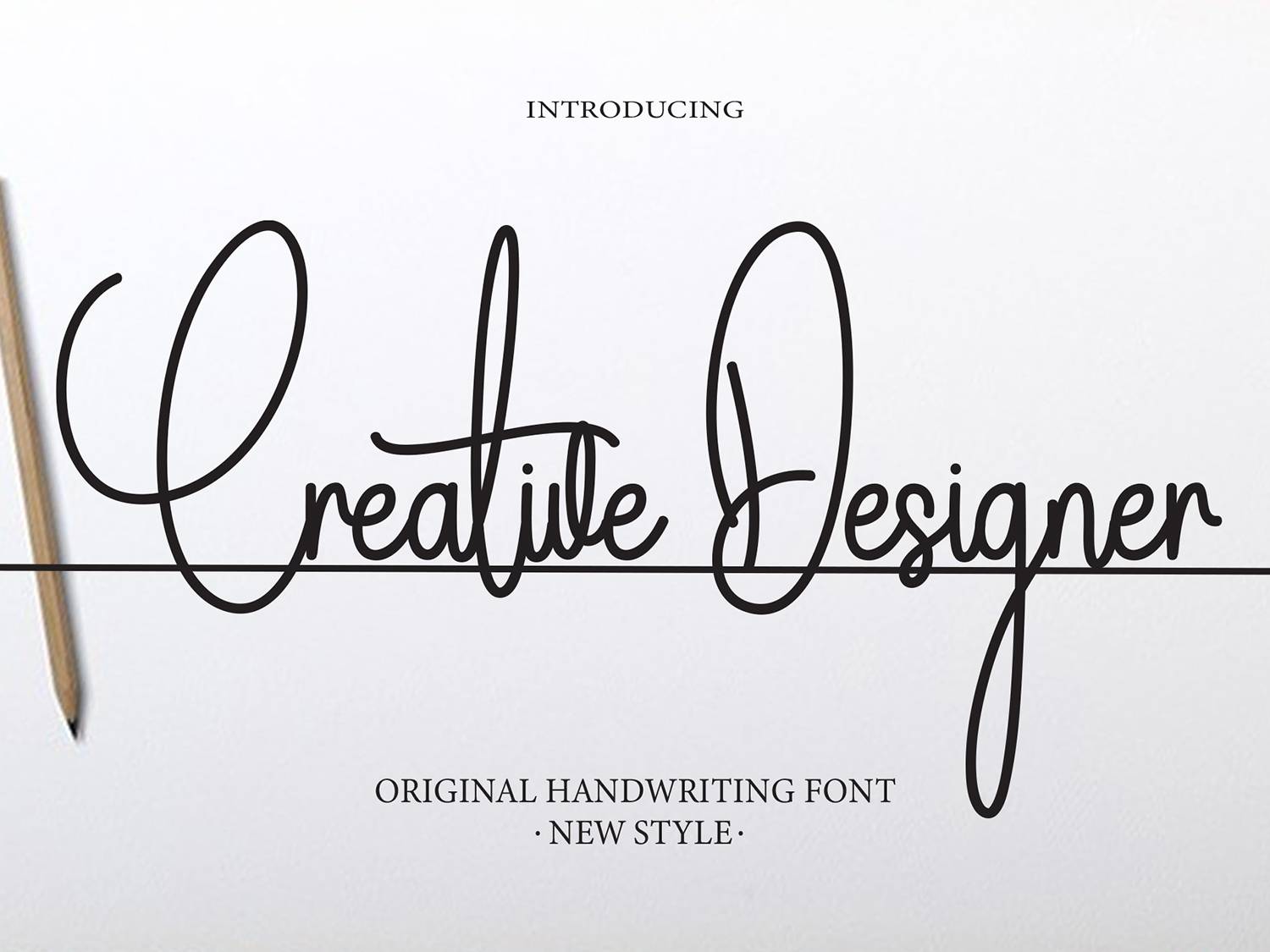 Creative Designer Font sample