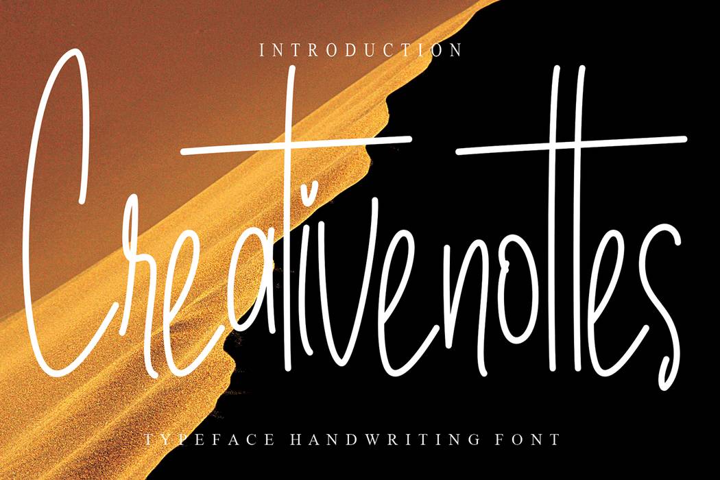 Creativenottes Font sample