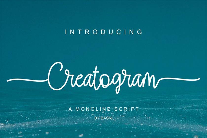 Creatogram Font sample
