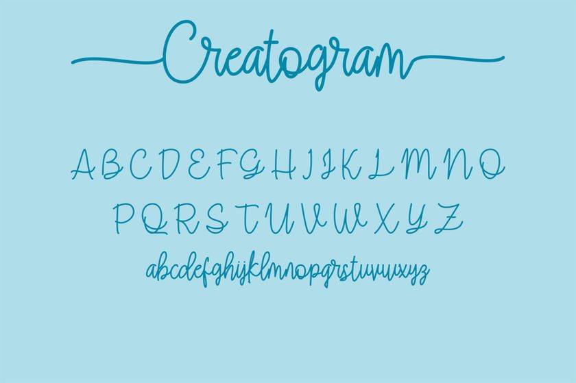 Creatogram Font sample