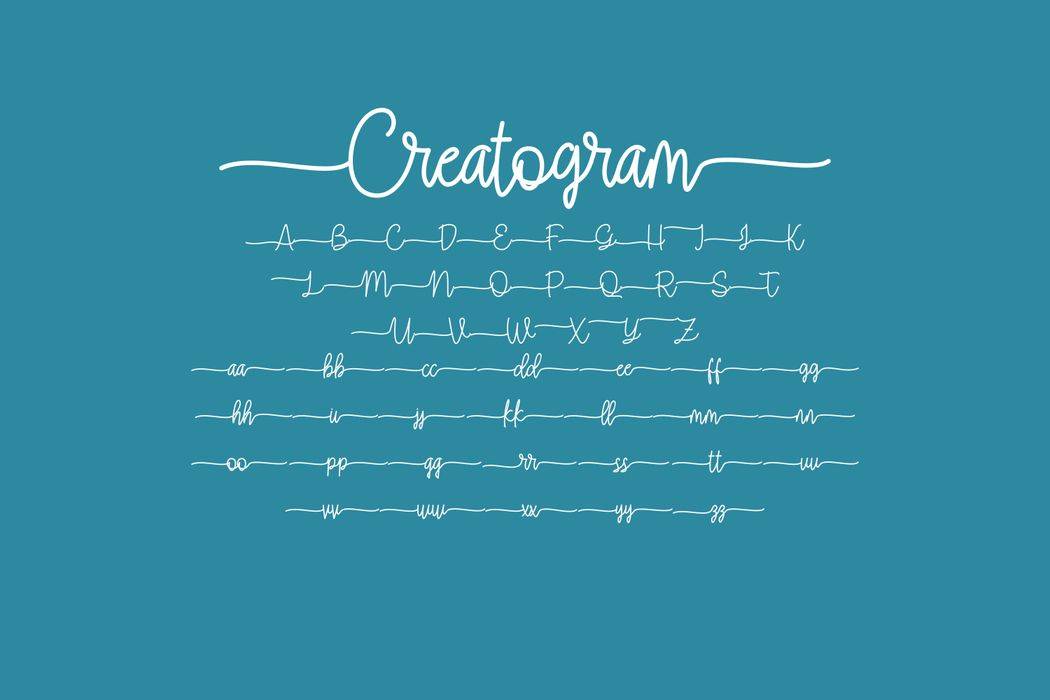 Creatogram Font sample