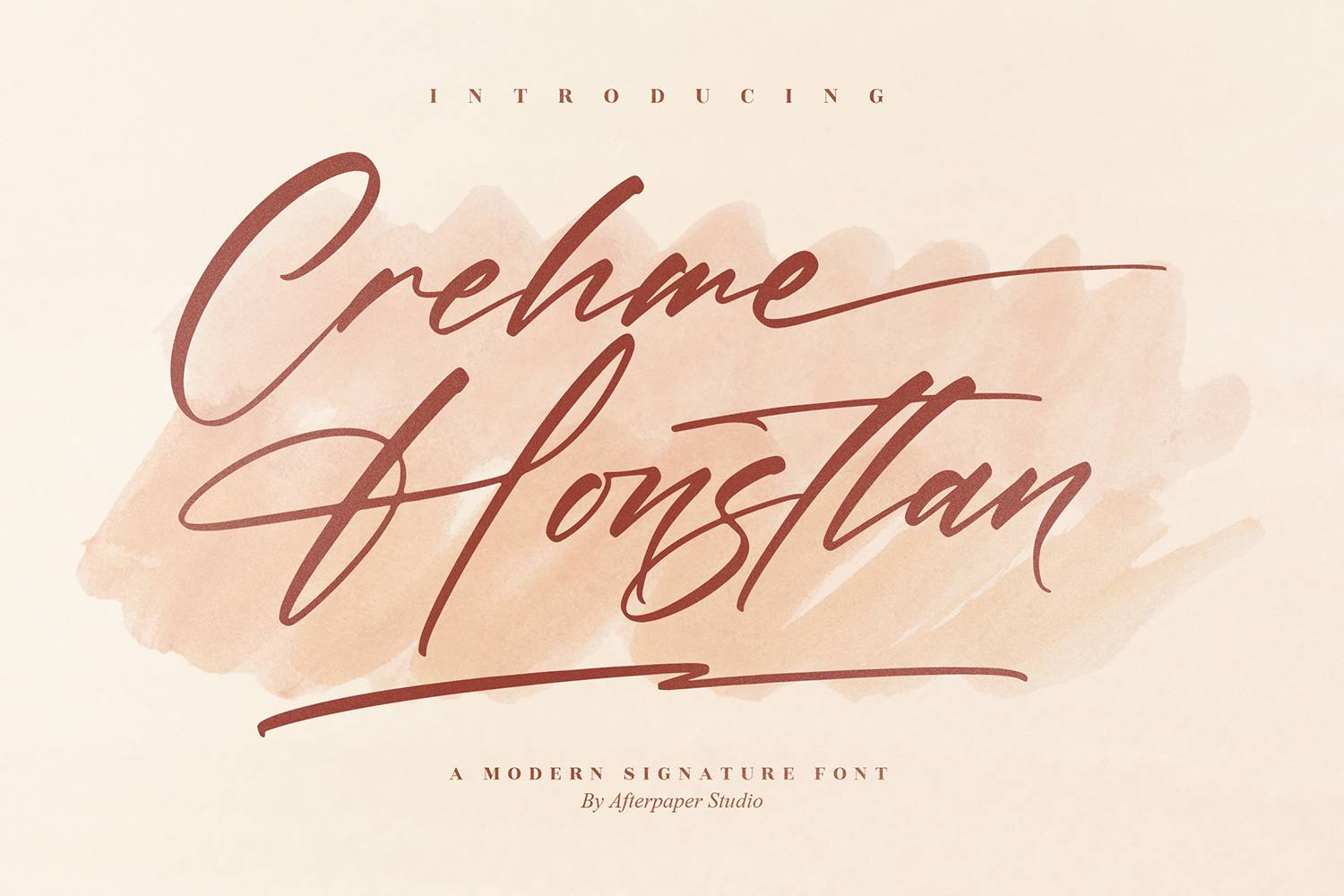 Crehme Honstlan Font sample