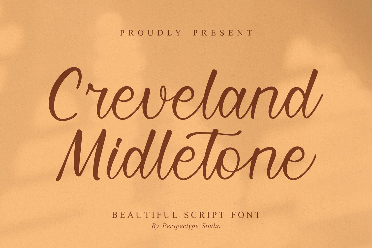Creveland Midletone Font sample