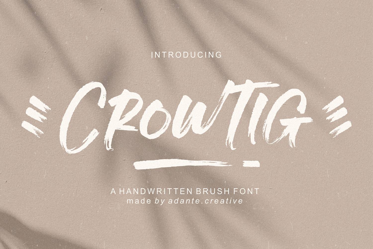 Crowtig Font sample