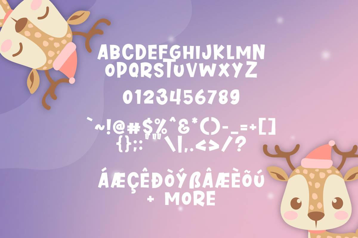 Cupid Deer Font sample