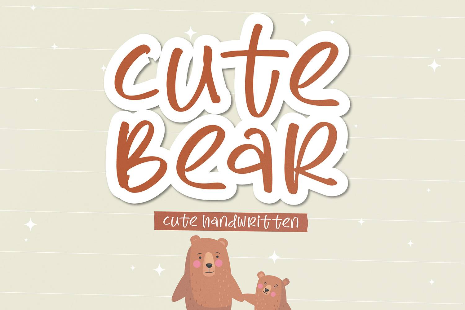 Cute Bear Font sample