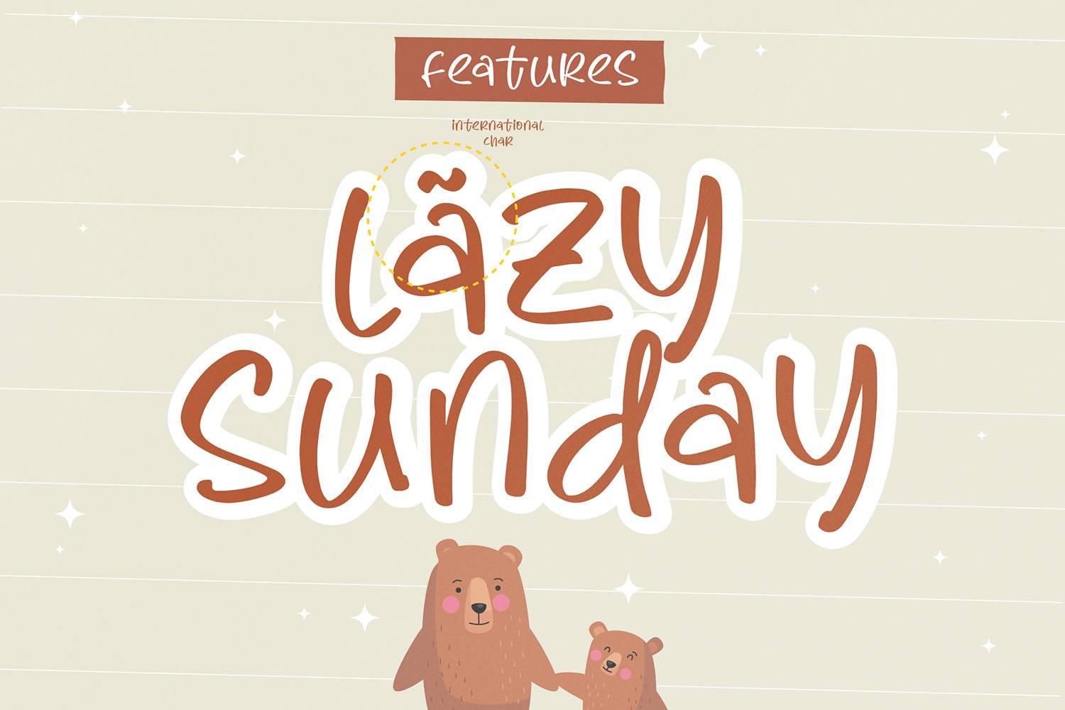 Cute Bear Font sample