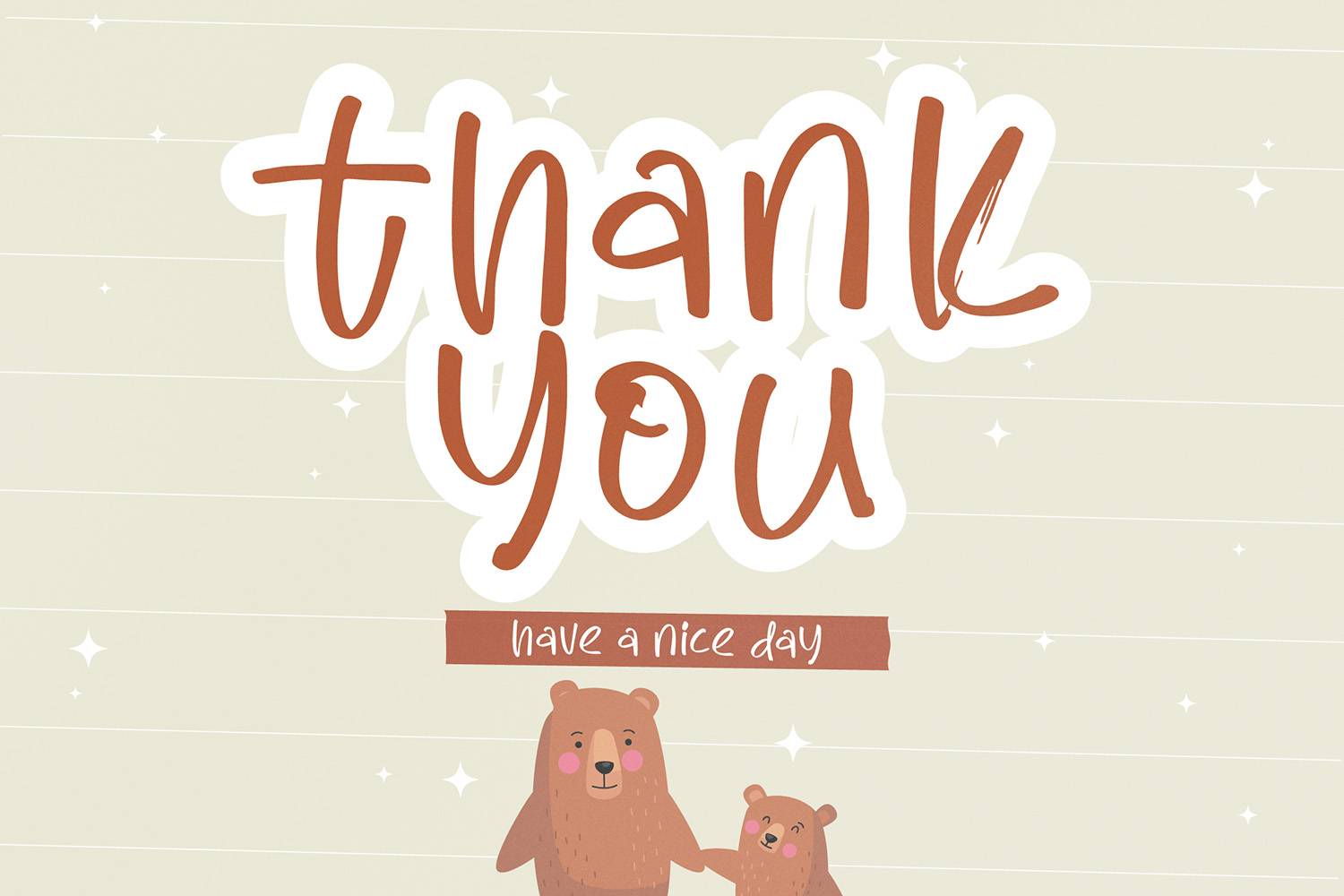 Cute Bear Font sample