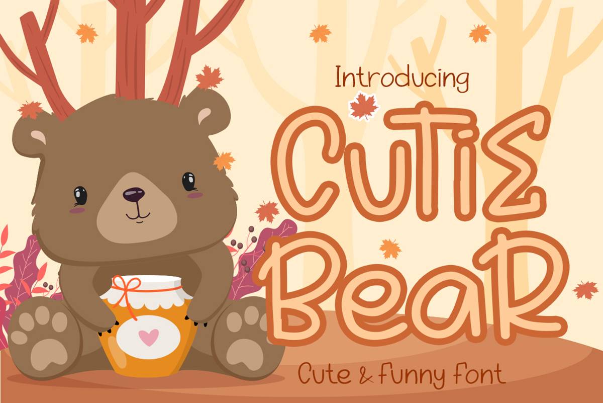 Cutie Bear Font sample