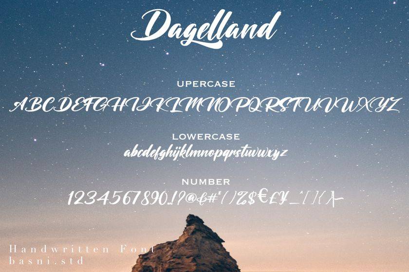 Dagelland Font sample