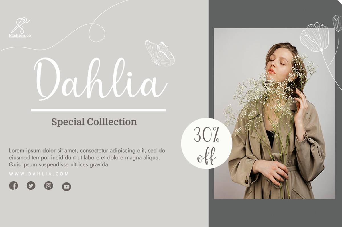 Dahlia Font sample