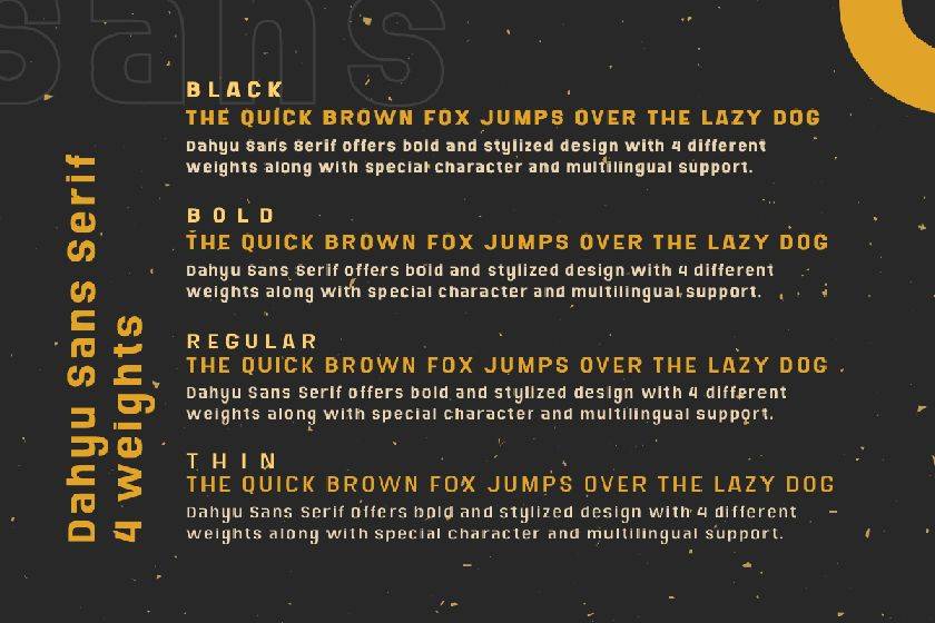 Dahyu Font sample